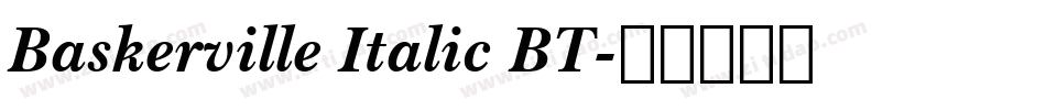 Baskerville Italic BT字体转换